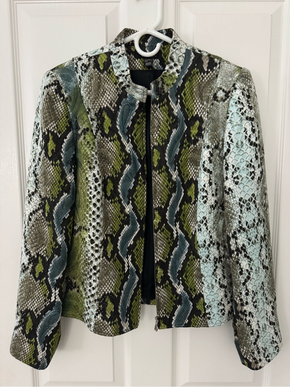 Louben Vintage Snakeskin Print Jacket Size 6